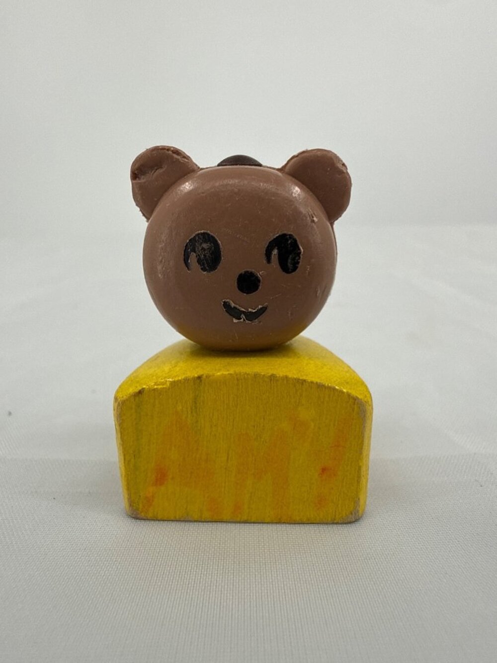 Vintage 1967 Fisher Price Baby Bear #151 Little People Wood Toy Replacement